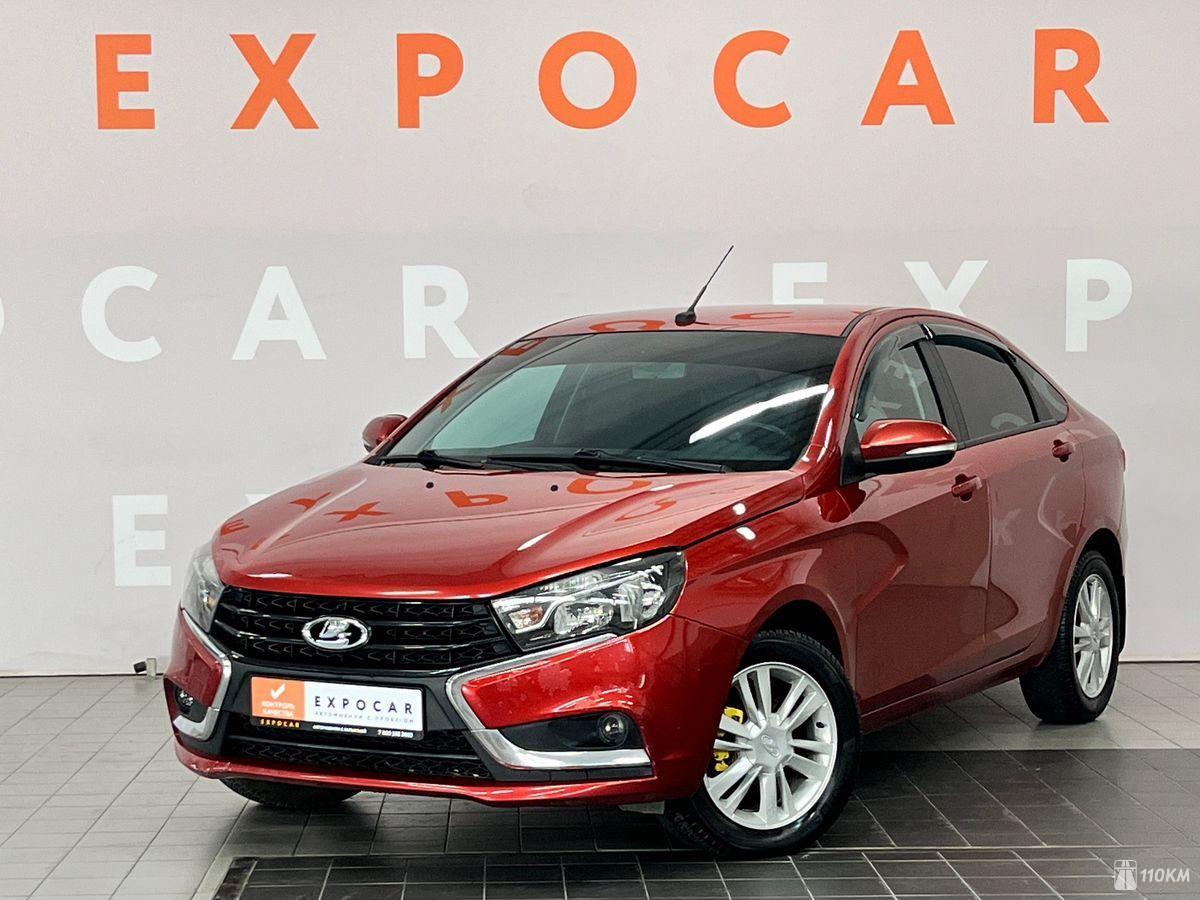 ВАЗ (Lada), Vesta, 1596, 145, бензин, седан, механика, передний привод, среднее состояние, левый, красный, 760 000 ₽