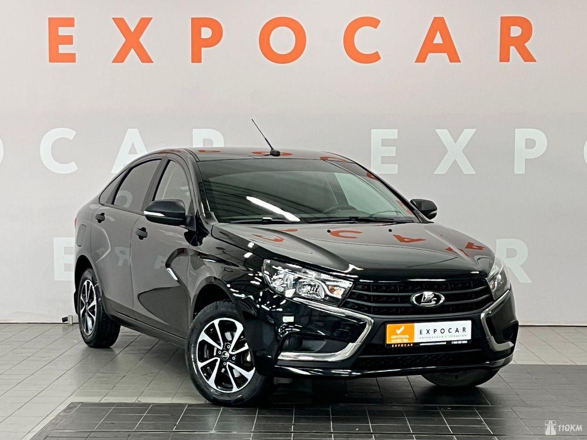 ВАЗ (Lada), Vesta, 1596, 145, бензин, седан, механика, передний привод, среднее состояние, левый, черный, 1 110 000 ₽